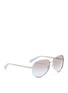 Figure View - Click To Enlarge - MICHAEL KORS - 'Chelsea' coated rim metal aviator sunglasses