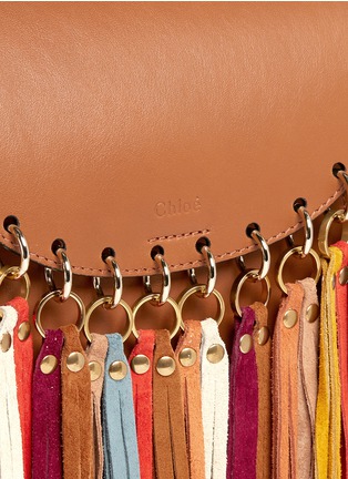 Detail View - Click To Enlarge - CHLOÉ - 'Hudson' small suede fringe leather shoulder bag