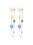 Main View - Click To Enlarge - ROBERTO COIN - Diamond turquoise chain drop earrings