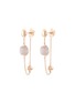 Main View - Click To Enlarge - ROBERTO COIN - Jade 18k rose gold beaded chain drop earrings