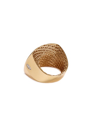 Figure View - Click To Enlarge - ROBERTO COIN - 'Golden Gate' diamond 18k gold signet ring