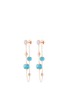 Main View - Click To Enlarge - ROBERTO COIN - Diamond turquoise 18k rose gold beaded chain drop earrings