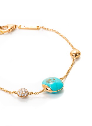 Figure View - Click To Enlarge - ROBERTO COIN - 'Colored Treasures' diamond turquoise 18k rose gold bracelet