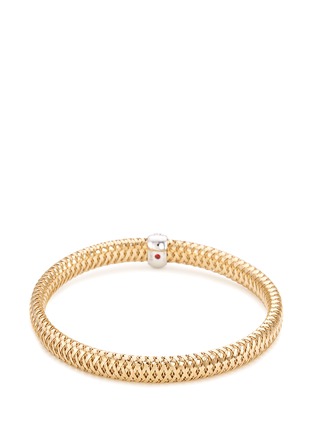 Figure View - Click To Enlarge - ROBERTO COIN - 'Primavera' diamond 18k yellow and white gold bracelet