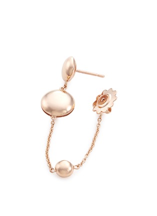 Detail View - Click To Enlarge - ROBERTO COIN - 18k rose gold beaded chain drop earrings