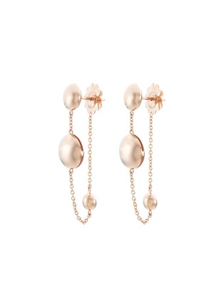Main View - Click To Enlarge - ROBERTO COIN - 18k rose gold beaded chain drop earrings
