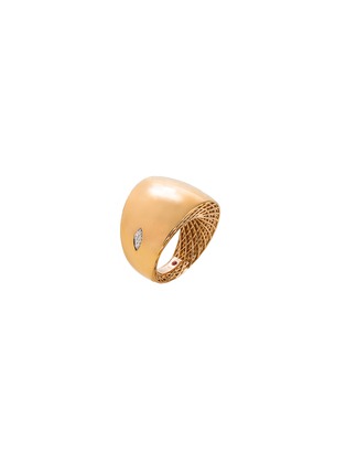 Figure View - Click To Enlarge - ROBERTO COIN - 'Golden Gate ' diamond 18k gold ring