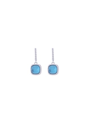 Main View - Click To Enlarge - ROBERTO COIN - 'New Barocco' gemstone square drop earrings