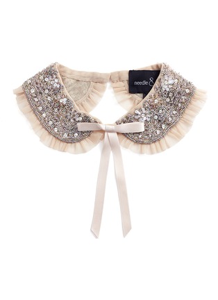 Main View - Click To Enlarge - NEEDLE & THREAD - 'Andromeda' bow embellished mesh collar