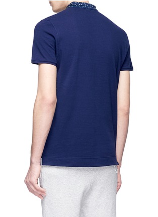 Back View - Click To Enlarge - FENDI SPORT - 'Bag Bugs' print collar polo shirt