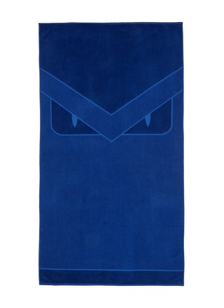 Detail View - Click To Enlarge - FENDI SPORT - 'Bag Bugs' intarsia towel