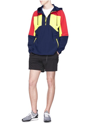 Figure View - Click To Enlarge - THE UPSIDE - 'Bel Air' colourblock half zip hoodie