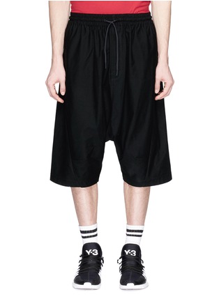 Main View - Click To Enlarge - Y-3 - 'Sarouel' drop crotch twill shorts
