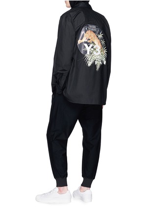 Figure View - Click To Enlarge - Y-3 - Logo embroidered leopard print shirt