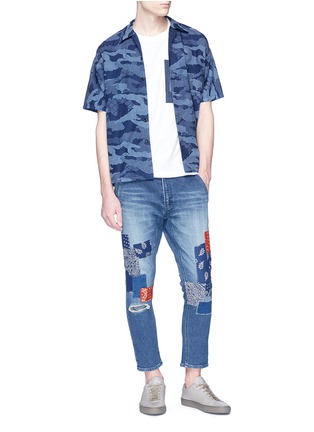 Figure View - Click To Enlarge - FDMTL - Sashiko camouflage print short sleeve shirt