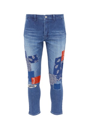 Main View - Click To Enlarge - FDMTL - Bandana patchwork cropped jeans