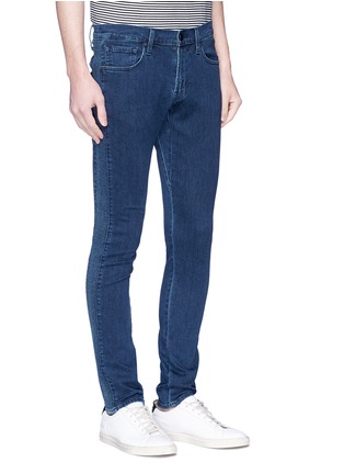 Front View - Click To Enlarge - J BRAND - 'Parallax Moto' stripe outseam jeans