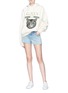Figure View - Click To Enlarge - J BRAND - Low rise cutoff denim shorts