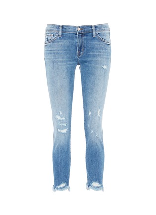 Main View - Click To Enlarge - J BRAND - 'Sadey' frayed cuff ripped jeans