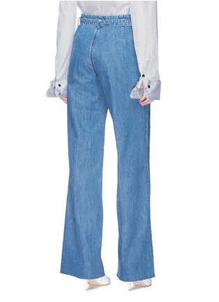 Back View - Click To Enlarge - J BRAND - 'Tie-waist' flared denim pants