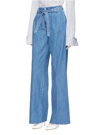 Front View - Click To Enlarge - J BRAND - 'Tie-waist' flared denim pants