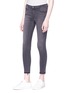 Front View - Click To Enlarge - FRAME - 'Le Skinny De Jeanne' frayed cuff cropped jeans