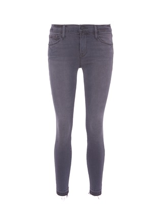 Main View - Click To Enlarge - FRAME - 'Le Skinny De Jeanne' frayed cuff cropped jeans
