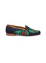 Main View - Click To Enlarge - STUBBS & WOOTTON - 'Hippie' floral embroidered denim slip-ons