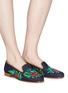 Figure View - Click To Enlarge - STUBBS & WOOTTON - 'Hippie' floral embroidered denim slip-ons