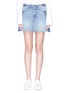 Main View - Click To Enlarge - FRAME - 'Le Mini' raw hem panelled denim skirt