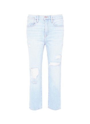 Main View - Click To Enlarge - FRAME - 'Le Steve Crop' ripped straight leg jeans