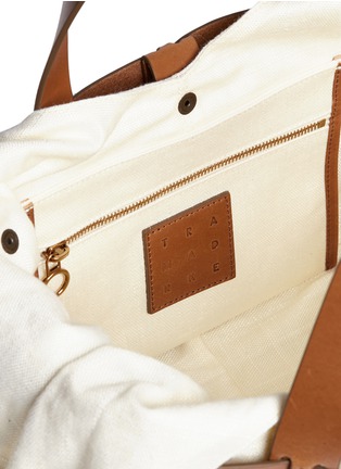 Detail View - Click To Enlarge - TRADEMARK - 'Fern' caged leather canvas bag