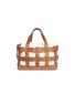 Main View - Click To Enlarge - TRADEMARK - 'Fern' caged leather canvas bag