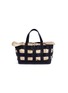 Main View - Click To Enlarge - TRADEMARK - 'Fern' caged leather canvas bag