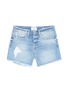 Main View - Click To Enlarge - FRAME - 'Le Stevie' frayed denim shorts
