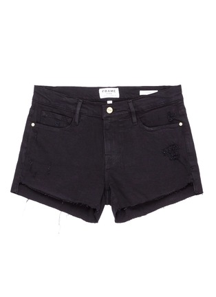 Main View - Click To Enlarge - FRAME - Le Cut Off' frayed denim shorts