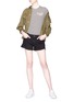 Figure View - Click To Enlarge - FRAME - Le Cut Off' frayed denim shorts