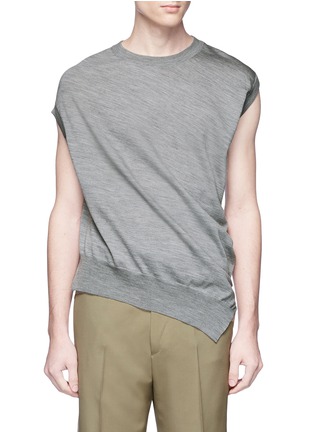 Main View - Click To Enlarge - LANVIN - Asymmetric hem sleeveless sweater