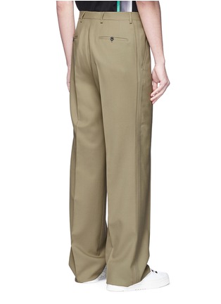 Back View - Click To Enlarge - LANVIN - Pintuck wide leg twill pants