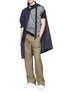 Figure View - Click To Enlarge - LANVIN - Pintuck wide leg twill pants