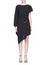 Main View - Click To Enlarge - LANVIN - Bow ruched asymmetric dress