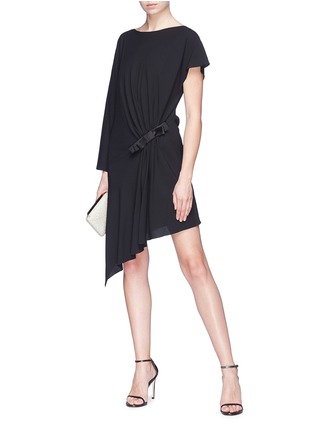 Figure View - Click To Enlarge - LANVIN - Bow ruched asymmetric dress