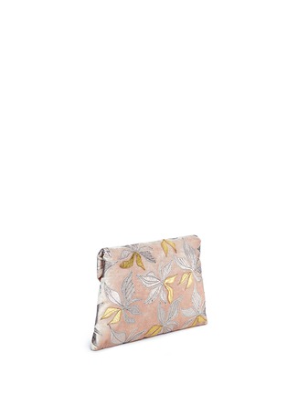 Detail View - Click To Enlarge - DRIES VAN NOTEN - Floral embroidered velvet envelope clutch