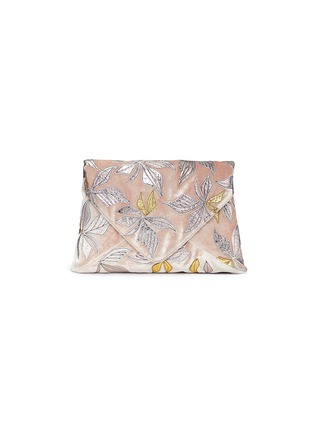 Main View - Click To Enlarge - DRIES VAN NOTEN - Floral embroidered velvet envelope clutch