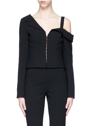 Main View - Click To Enlarge - 72723 - One-shoulder cropped jacket
