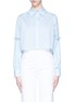 Main View - Click To Enlarge - 72723 - Gathered sleeve cropped poplin shirt