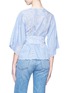 Back View - Click To Enlarge - 72723 - Stripe broderie anglaise kimono wrap top