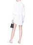 Figure View - Click To Enlarge - 72723 - Ruffle sleeve poplin shirt dress