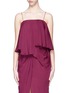 Main View - Click To Enlarge - 72723 - Asymmetric ruffle silk georgette cropped camisole top