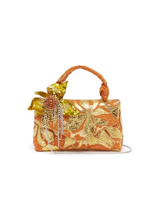 Main View - Click To Enlarge - DRIES VAN NOTEN - Jewelled fringe mini floral jacquard bag